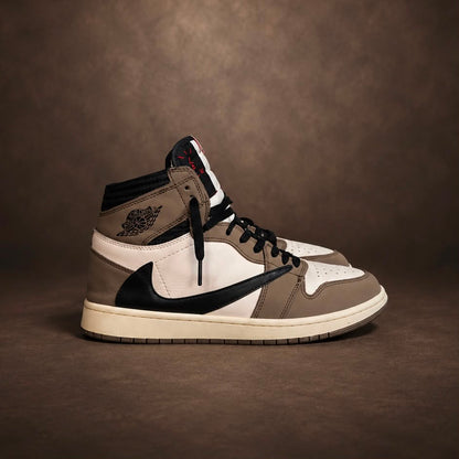 Travis Scott x Air Jordan 1 High OG Reverse Mocha | Premium Leather High-Top Sneakers