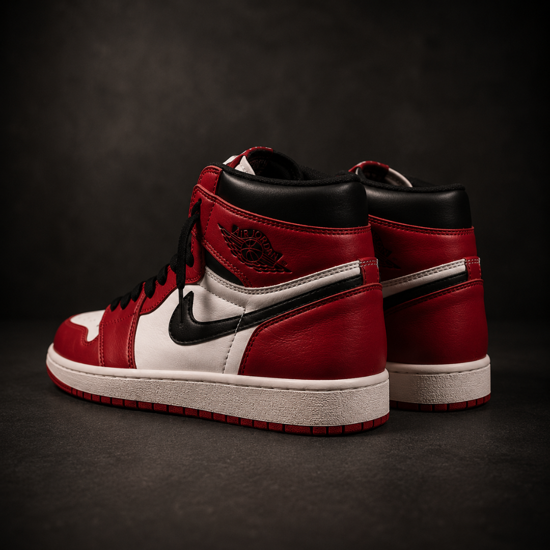 Air Jordan 1 High Chicago Sneakers – Premium Leather High-Top Shoes | Iconic Red, White & Black
