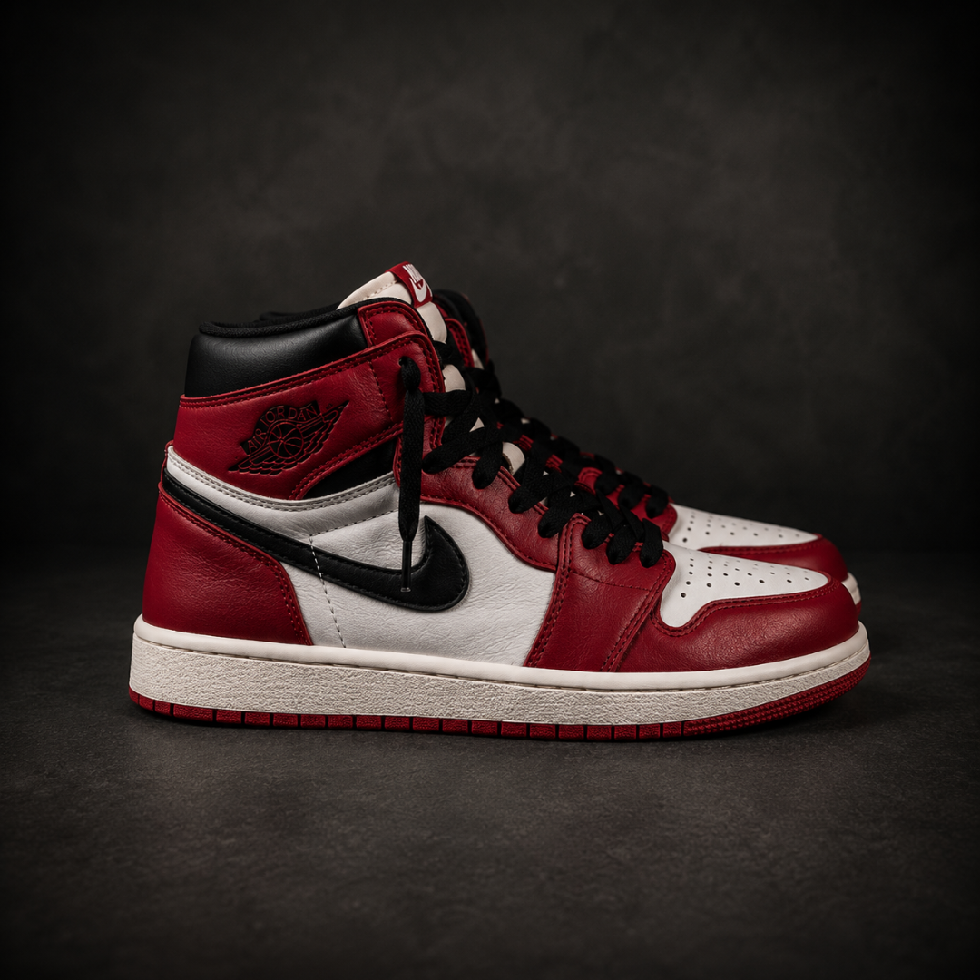 Air Jordan 1 High Chicago Sneakers – Premium Leather High-Top Shoes | Iconic Red, White & Black